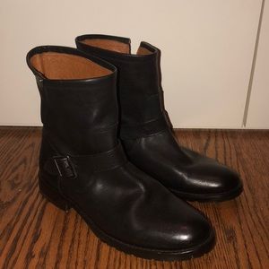 Black FRYE Moto Boots